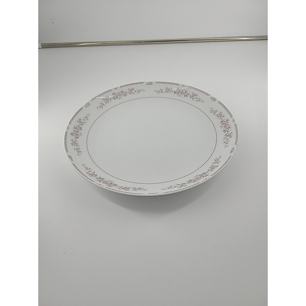 Celebrity Fine China Wellington 12" Serving Platter Roses & Silver Trim #6123